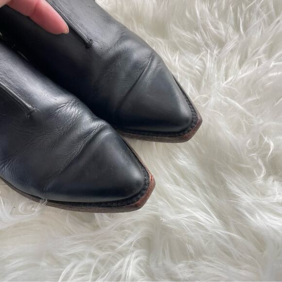 Frye | Womens Sacha Moto Shootie Short Ankle Booties Boot Black Leather Snip Toe - Picture 9 of 11